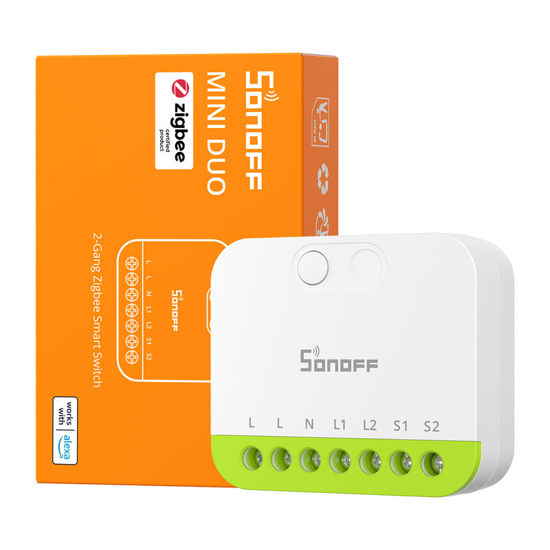 Sonoff MINI-ZB2GS Zigbee tvåkanals styrmodul för belysning