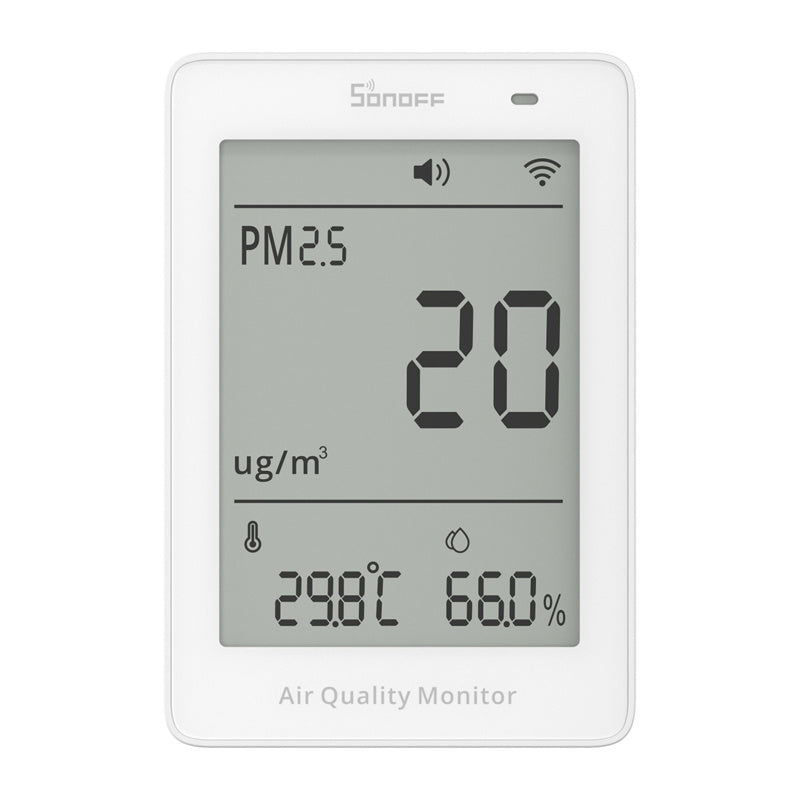 Sonoff AirGuard SAWF-07P Wi-Fi luftkvalitetsmätare med LCD-display