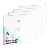 Meross MRS100MA smart WiFi-brytare för rulljalusi med Matter, 4-pack