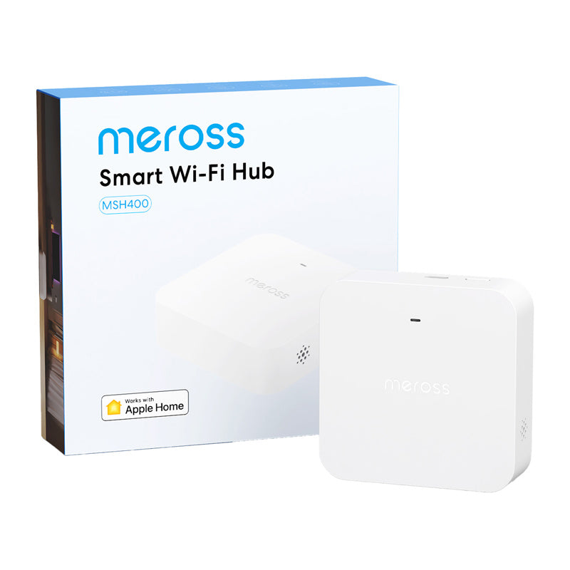 Meross MSH400HK-EU smart hubb för Wi-Fi med 110 dB siren, upp till 24 enheter
