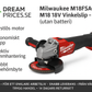 Milwaukee M18FSAG125X-0X M18 18V Vinkelslip – Solo (utan batteri)