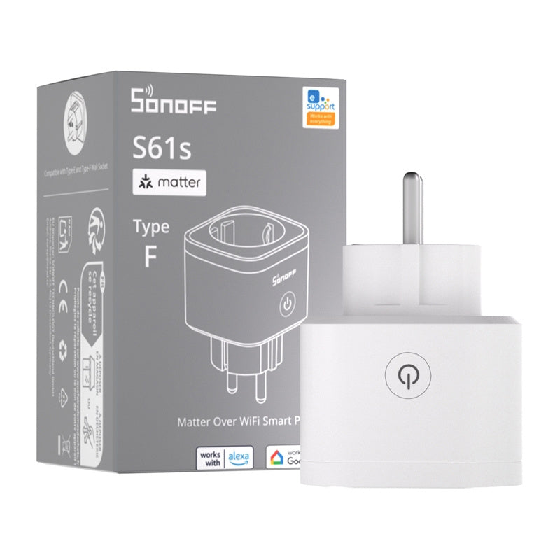 Sonoff S61s smart utomhusuttag med Matter, Wi-Fi och energimätning
