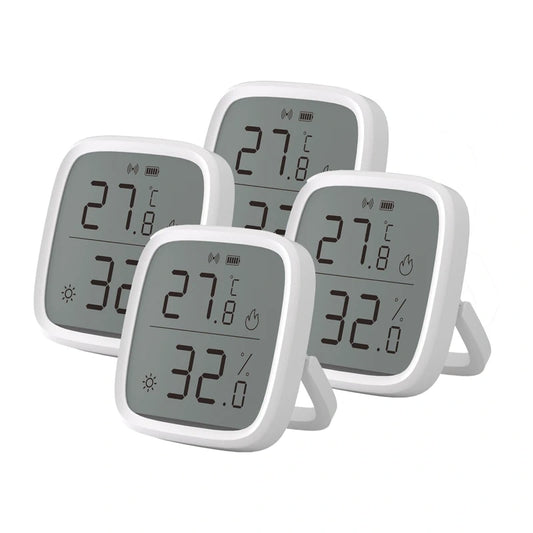 Sonoff SNZB-02D Zigbee temperatur- och fuktsensor med skärm, 4-pack