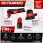 Milwaukee M12 Fixarpaket – Multiverktyg + Deltaslip + 6,0Ah Batteri