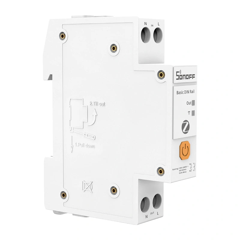 Sonoff BASIC-ZB1GSP Zigbee-brytare för DIN-skena