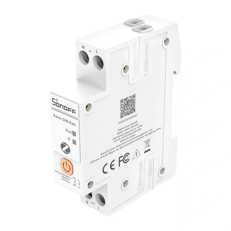 Sonoff BASIC-ZB1GSP snett framifrån