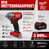 Milwaukee M18 Mutterdragarpaket – FIW2F12 1/2″ 339 Nm + 5,0Ah Batteri