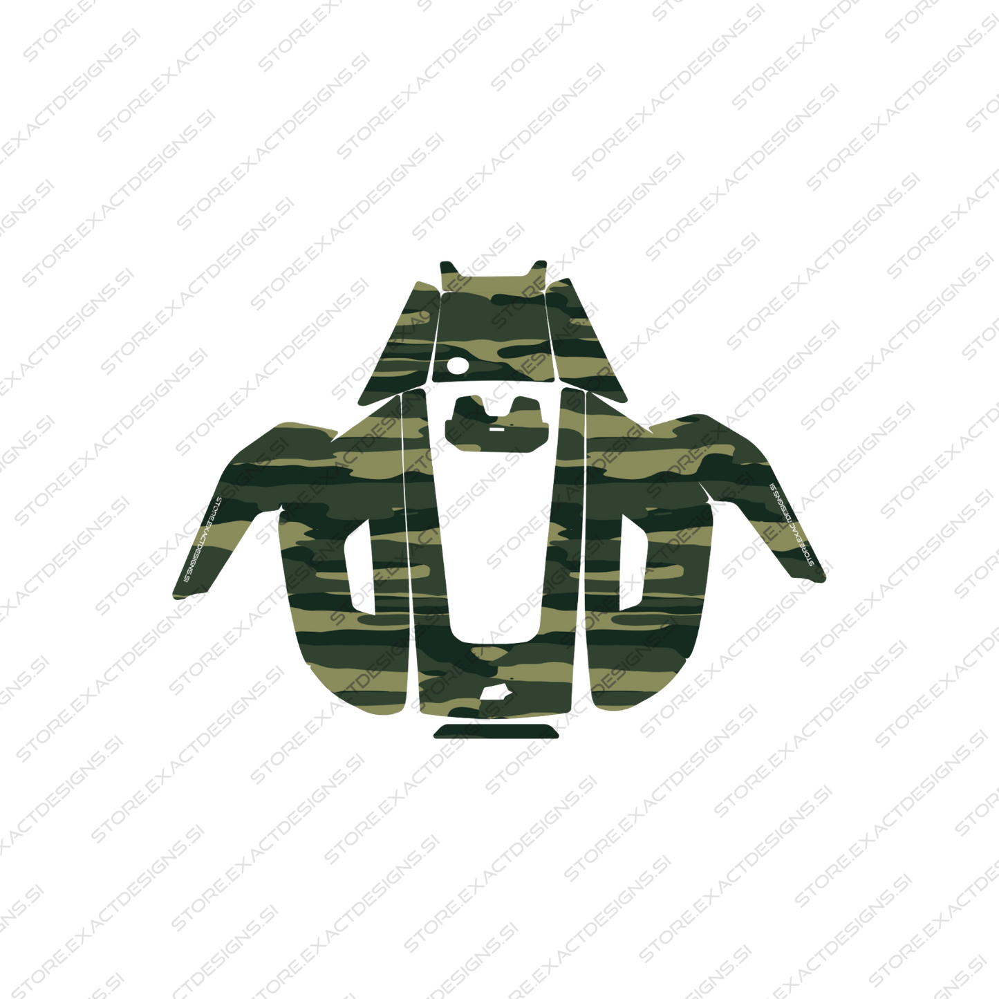 Camouflage Woodland – Sticker for Mammotion Robotic Lawn Mowers Exact Designs
