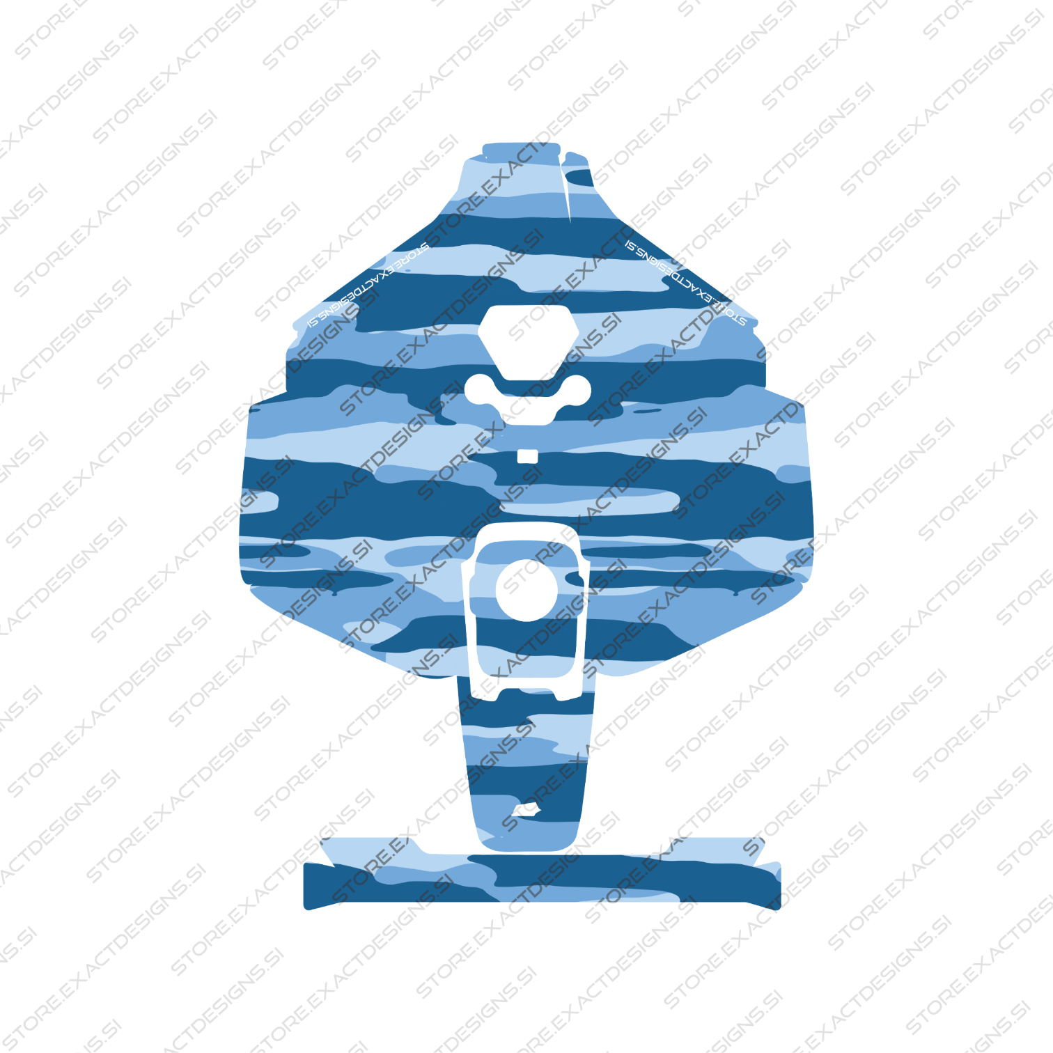 Camouflage Ocean – Sticker for Mammotion Robotic Lawn Mowers Exact Designs