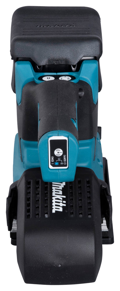 Makita DBO381ZU 18V LXT Planslip sedd från sidan