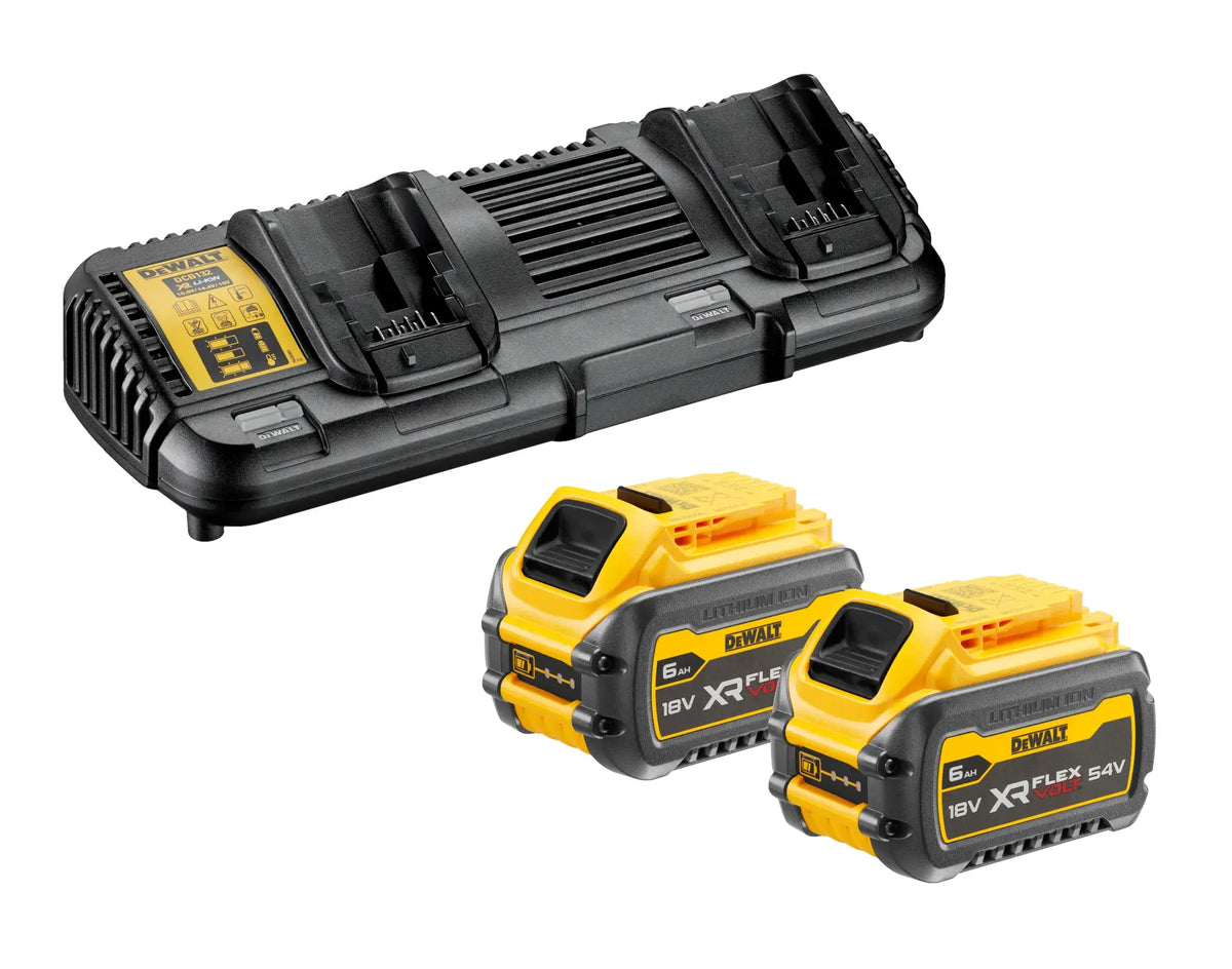 DeWalt DCB132T2 dubbelladdare med två FlexVolt-batterier