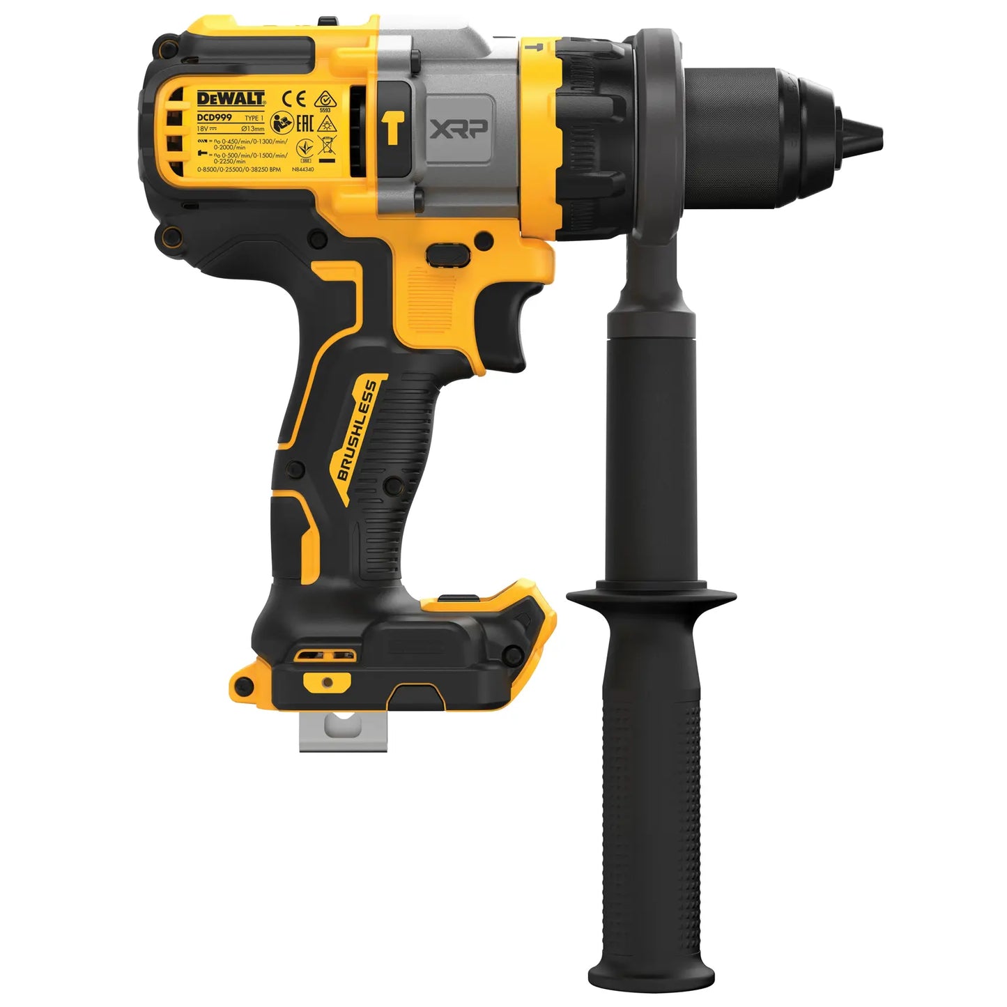 DeWalt DCD999NT Kombiborrmaskin vy 3