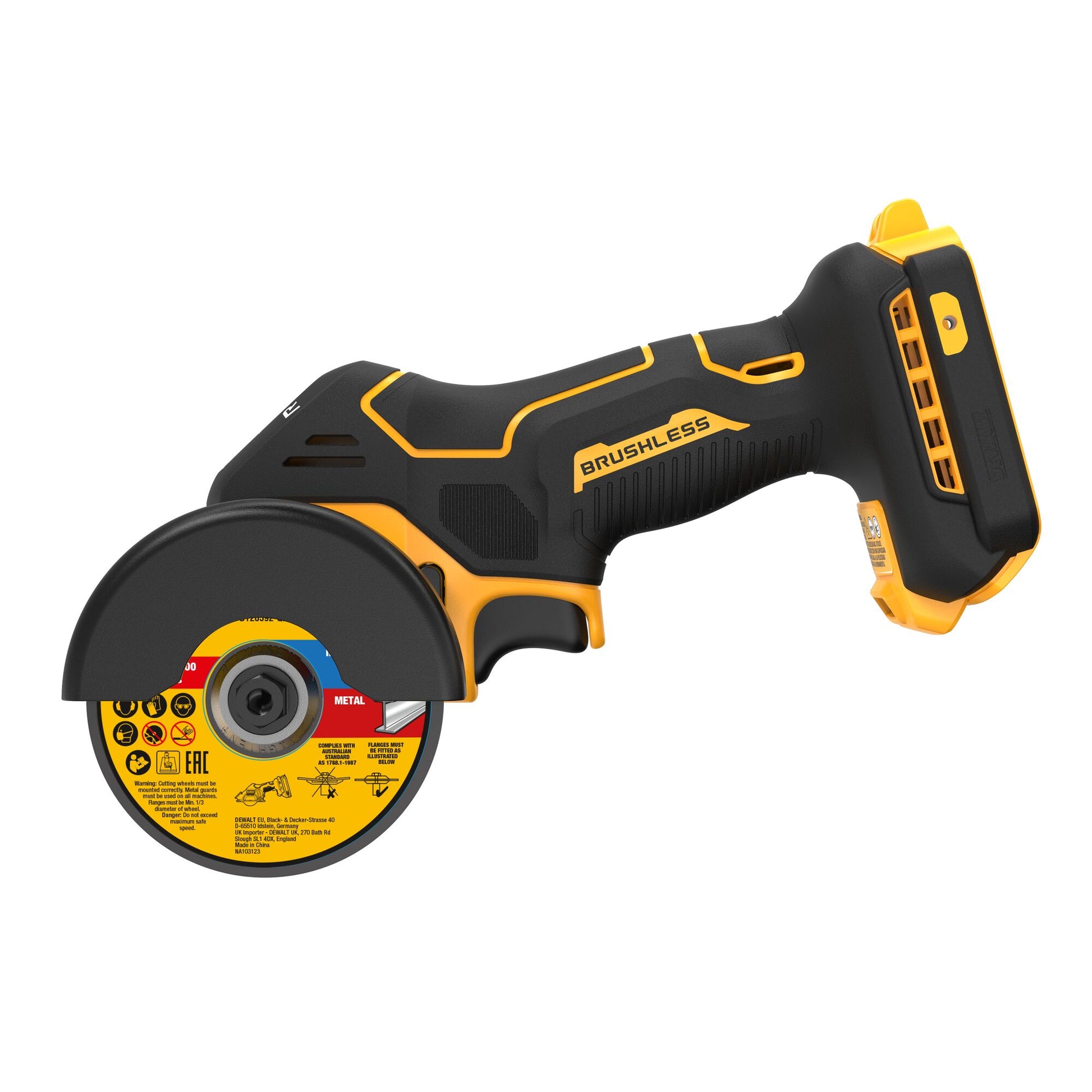 DeWalt DCS438N Cirkelsåg 75mm 18V vy 2