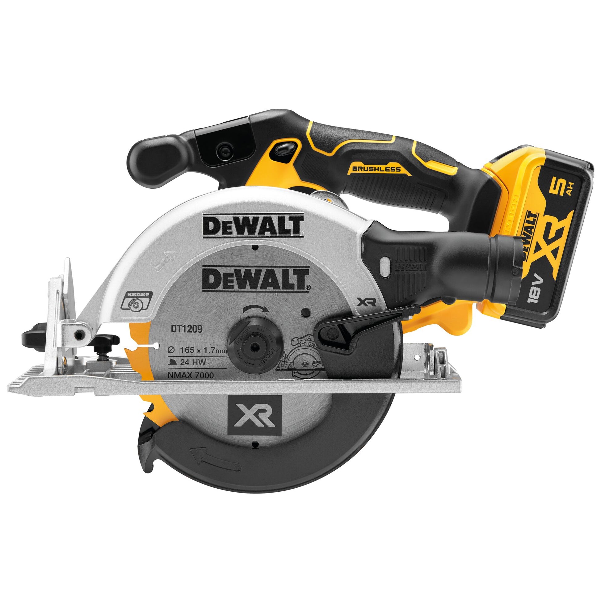 DeWalt DCS565P2 cirkelsåg vy 2