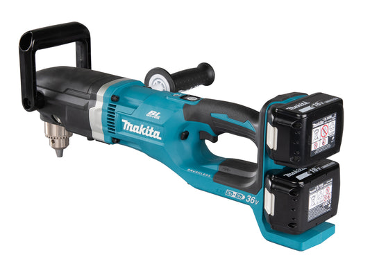 Makita DDA460ZK 18V LXT Vinkelborrmaskin sedd snett från höger