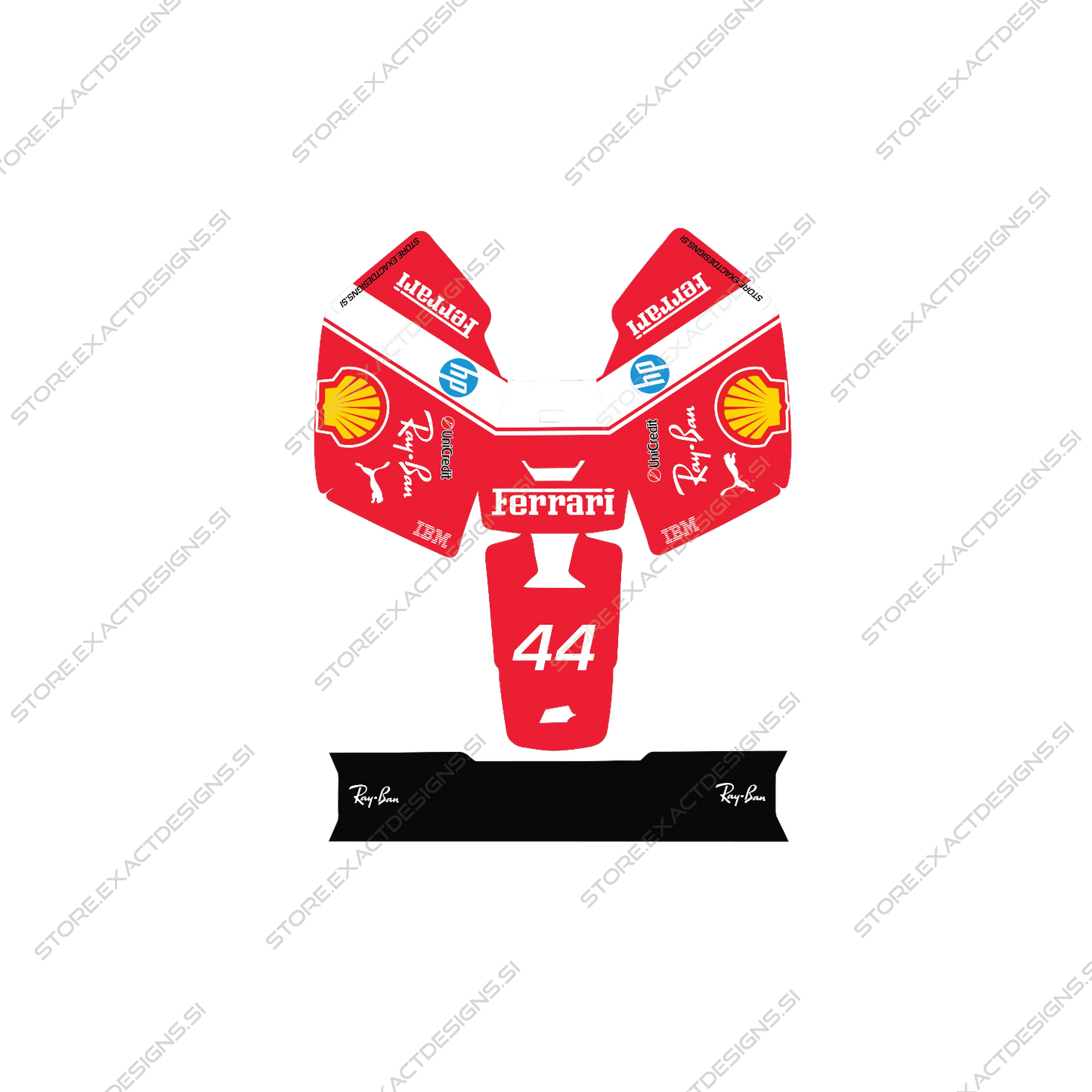 F1 Ferrari - Nalepka za Mammotion robotske kosilnice Exact Designs