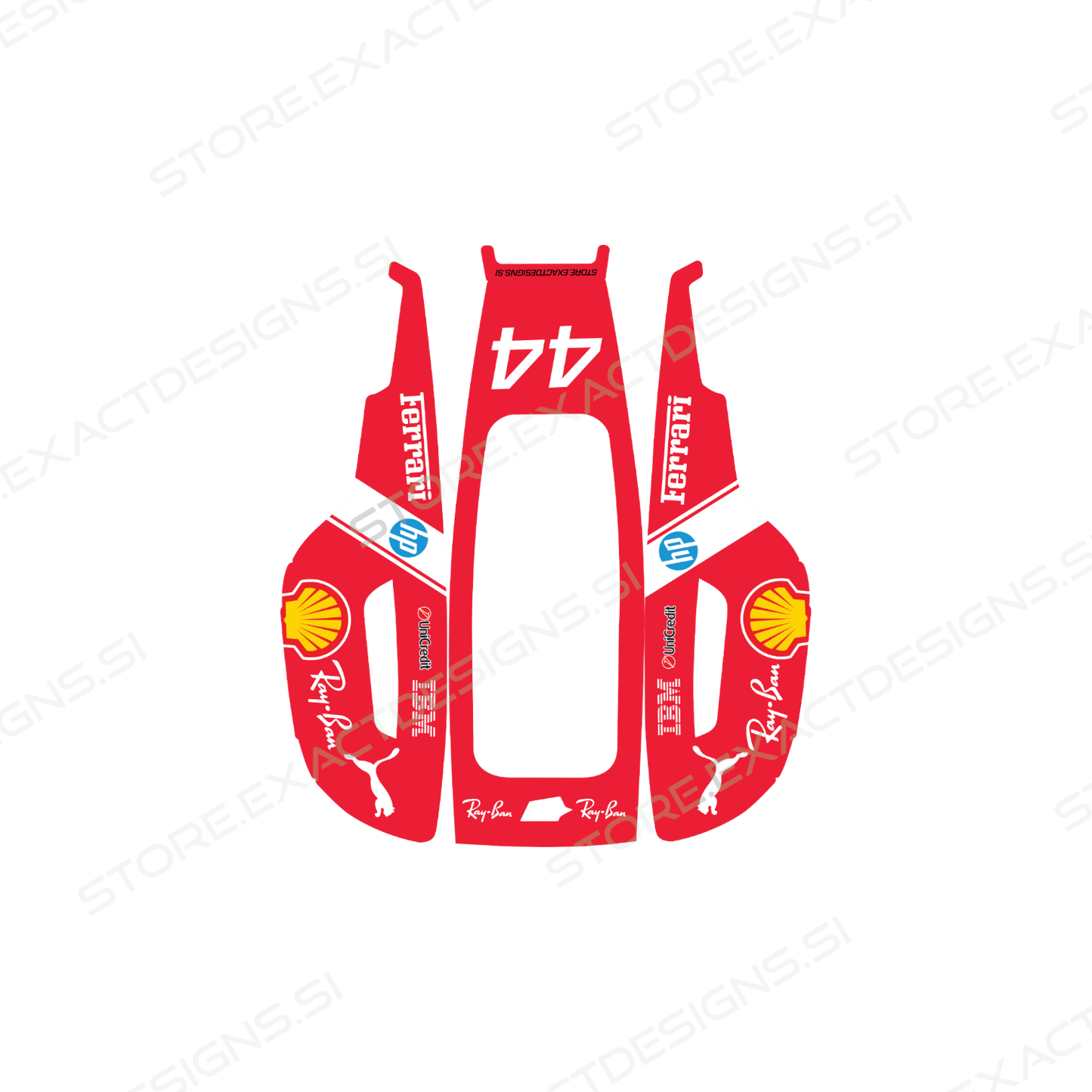 F1 Ferrari – Aufkleber für Mammotion Mähroboter Exact Designs