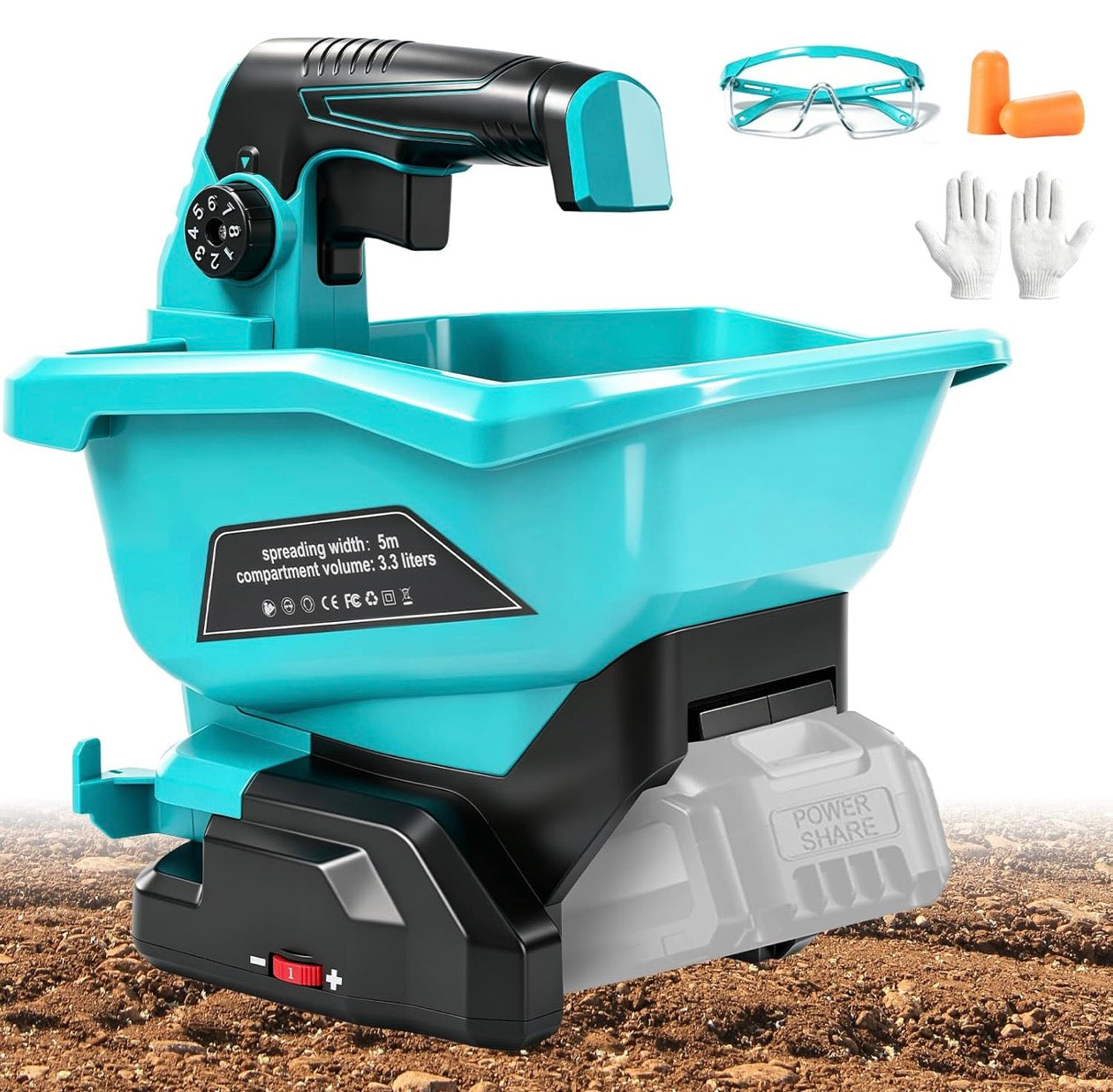 Spridare för Makita 18V Batteri – Frö- och Gödselspridare 3,8L