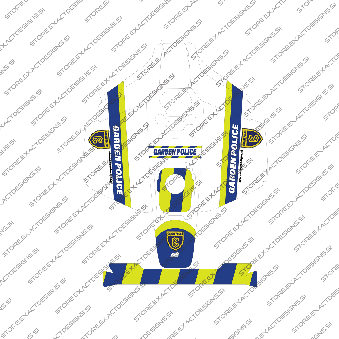 Garden Police – Sticker for Mammotion Robotic Lawn Mowers Exact Designs