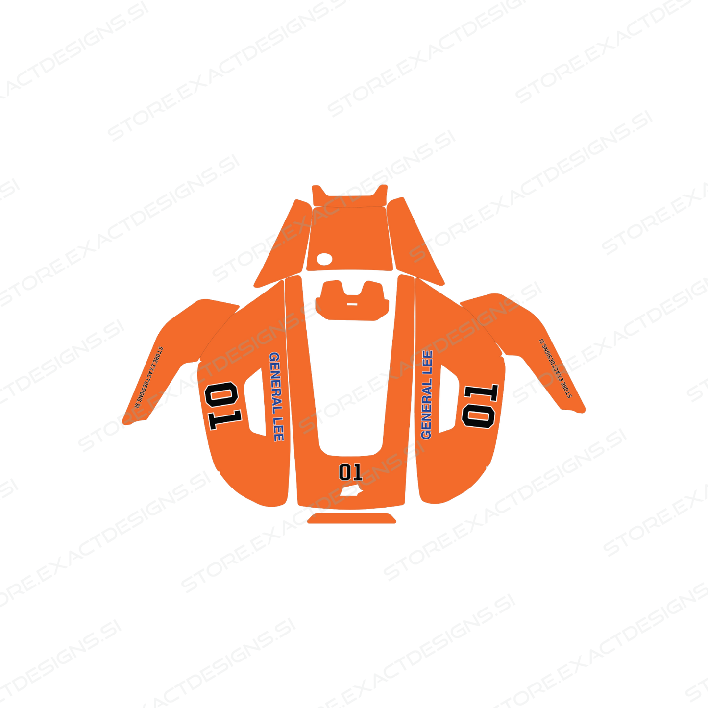 General Lee – Aufkleber für Mammotion Mähroboter Exact Designs