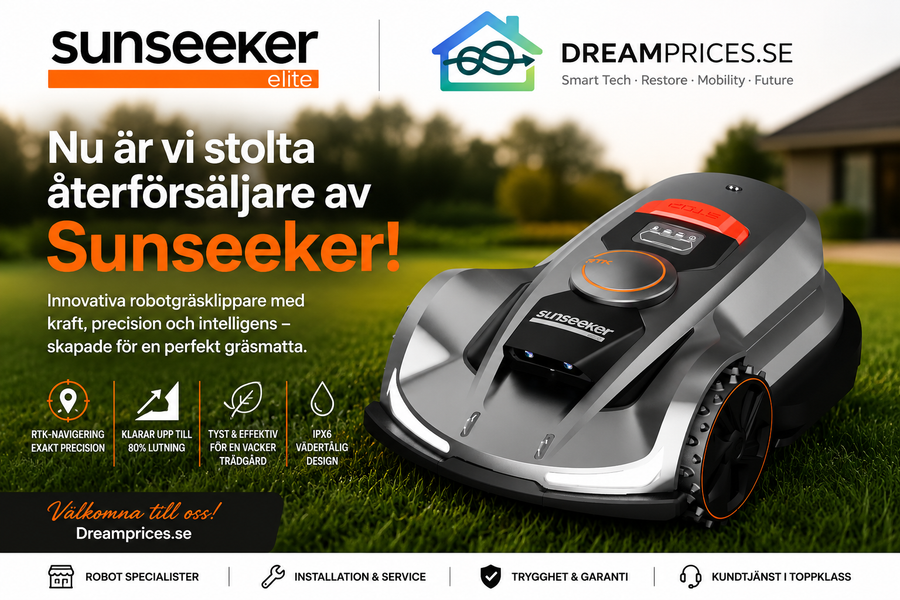 Robotgräsklippare på gräsmatta
