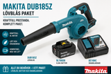Makita DUB185Z + BL1860B + DC18RC – Lövblås Komplett Paket