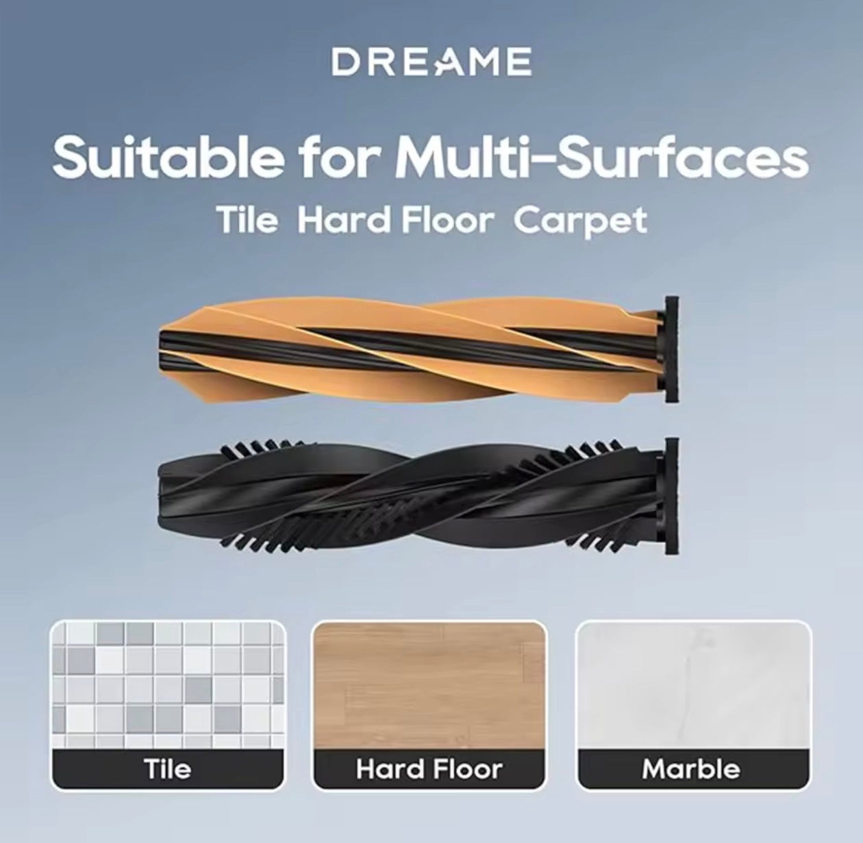 Original Dreame DuoBrush för X50 Ultra/L50 Ultra/L40s Ultra/Aqua10 Series/D20 Plus/D20 Pro Plus/Matrix10 Ultra Robotdammsugare