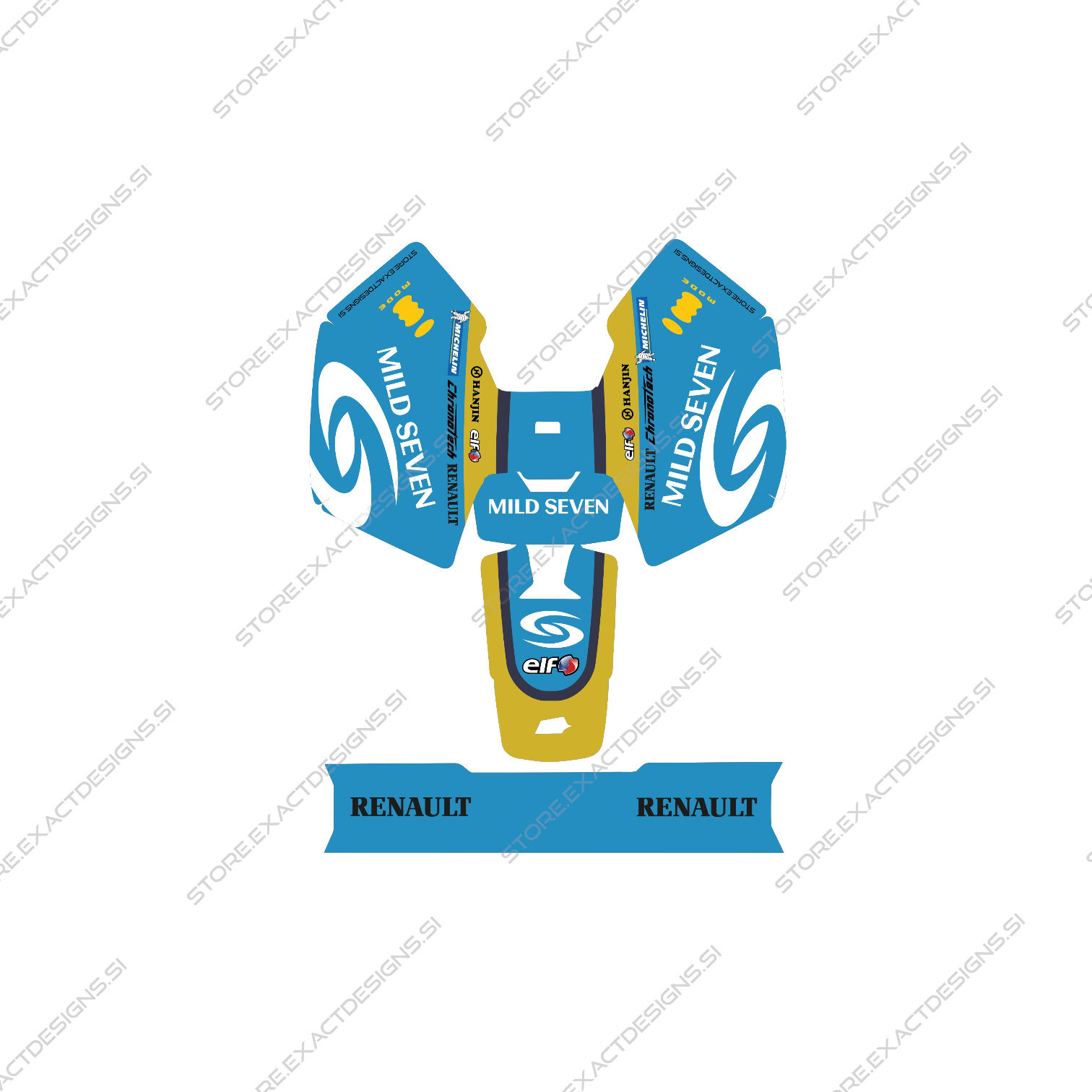 F1 Renault R26 – Nalepka za Mammotion robotske kosilnice Exact Designs