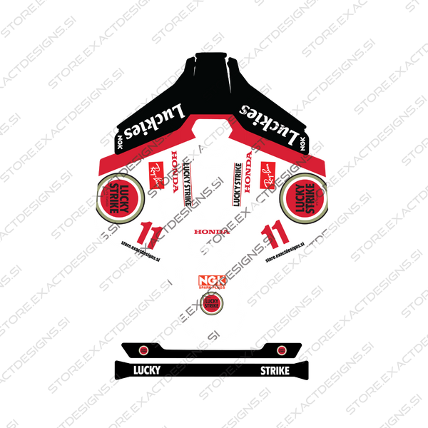 F1 Lucky Strike Honda – Aufkleber für Mammotion Mähroboter Exact Designs