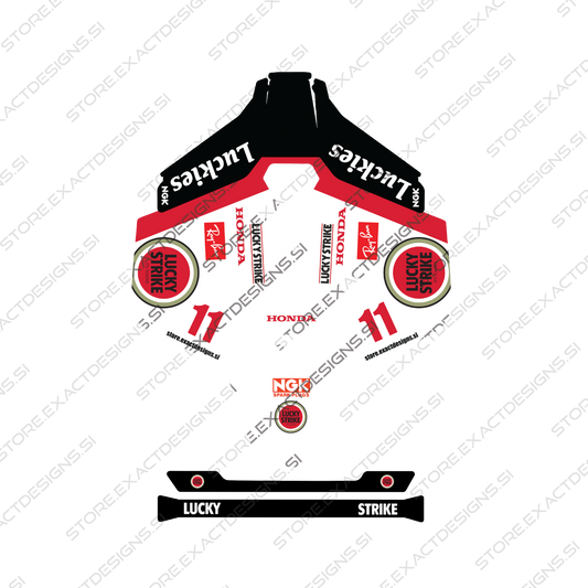 F1 Lucky Strike Honda – Aufkleber für Mammotion Mähroboter Exact Designs