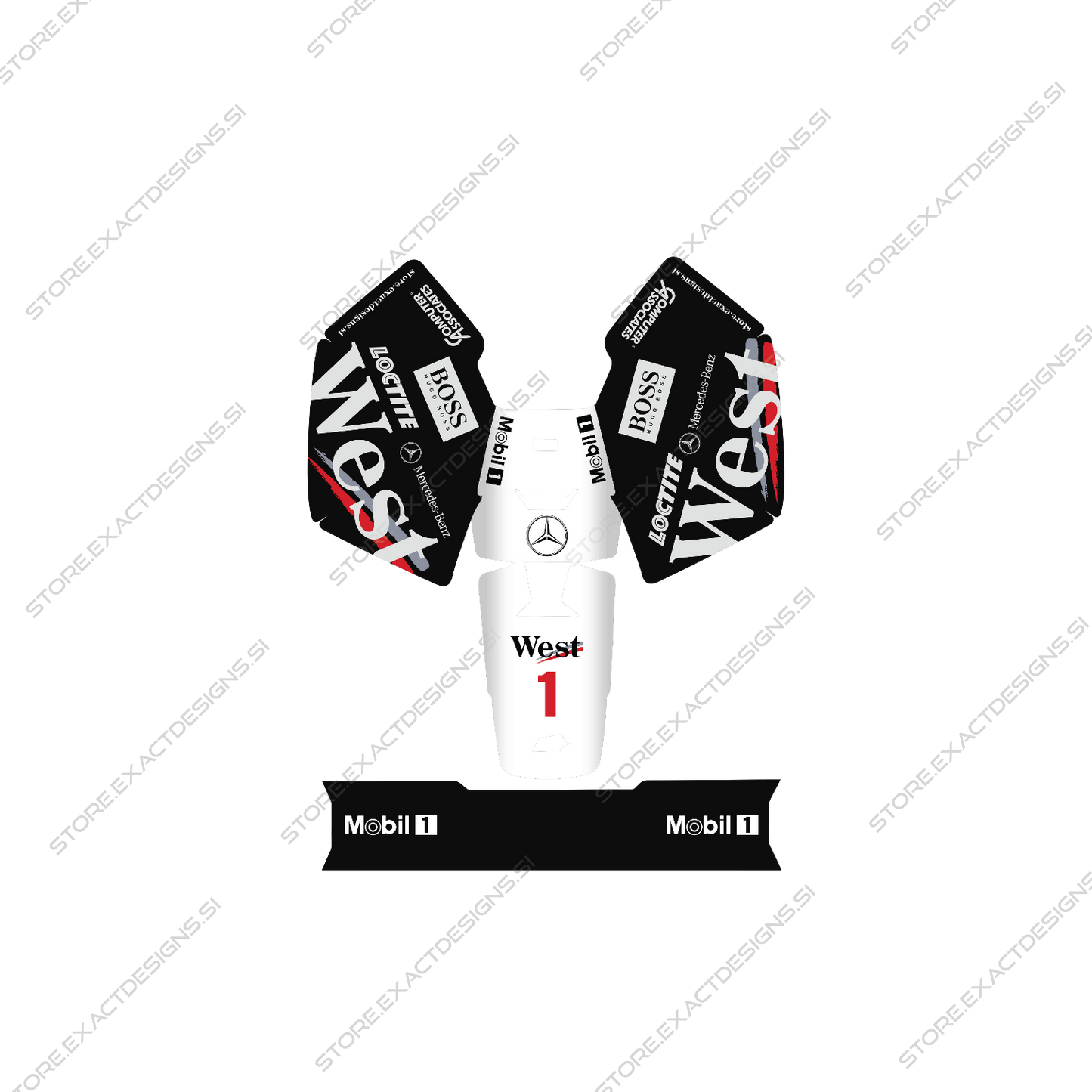 F1 McLaren 2000s - Nalepka za Mammotion robotske kosilnice Exact Designs