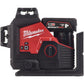 Milwaukee M12 3PL-401C 12V Grön Rotationslaser – Kit 4,0Ah + väska