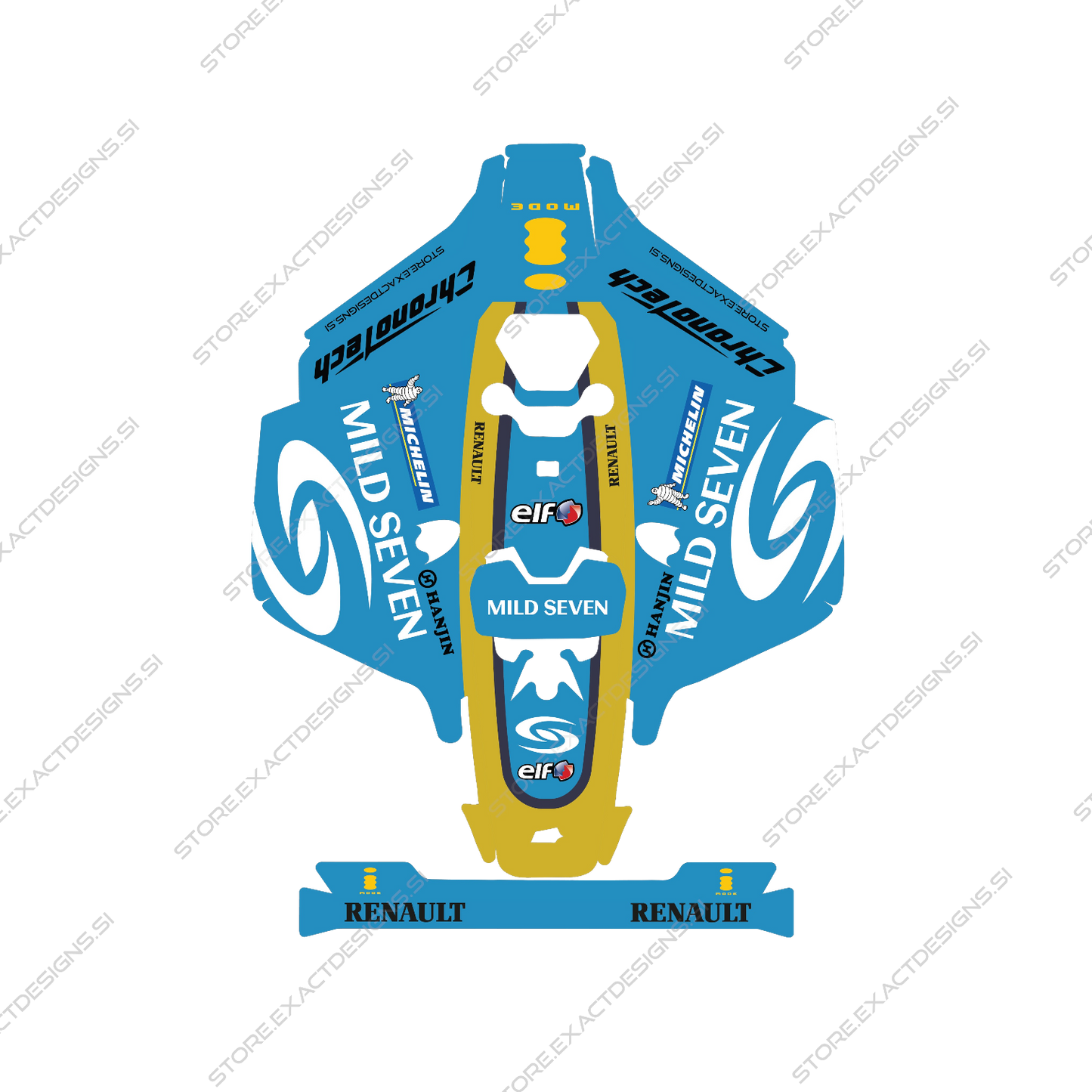 F1 Renault R26 – Nalepka za Mammotion robotske kosilnice Exact Designs