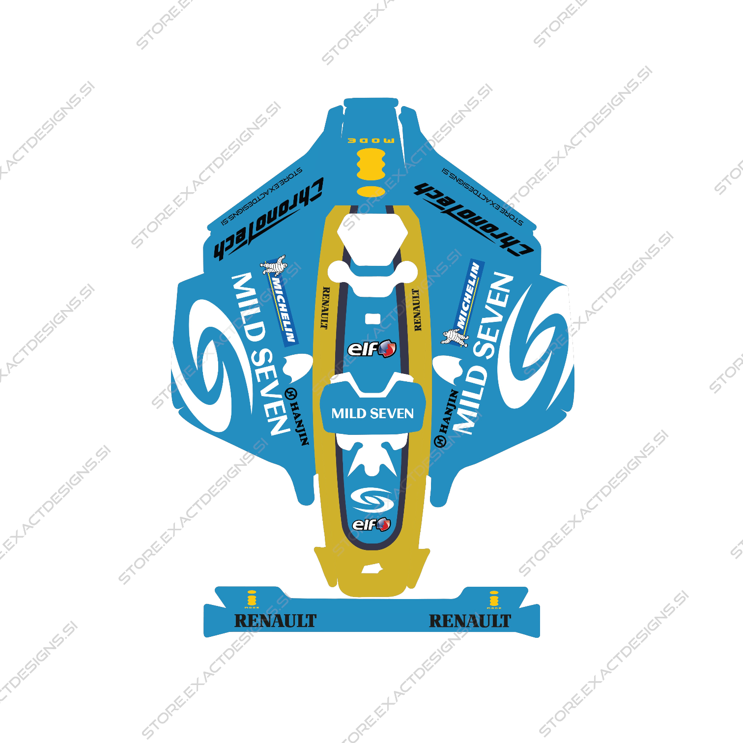 F1 Renault R26 – Nalepka za Mammotion robotske kosilnice Exact Designs