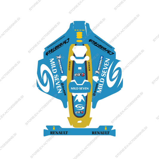 F1 Renault R26 – Nalepka za Mammotion robotske kosilnice Exact Designs