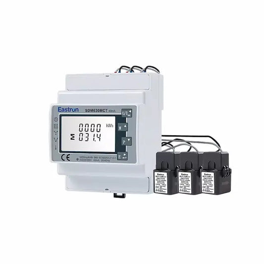 Eastron SDM630MCT med 3x 120A/40mA CT
