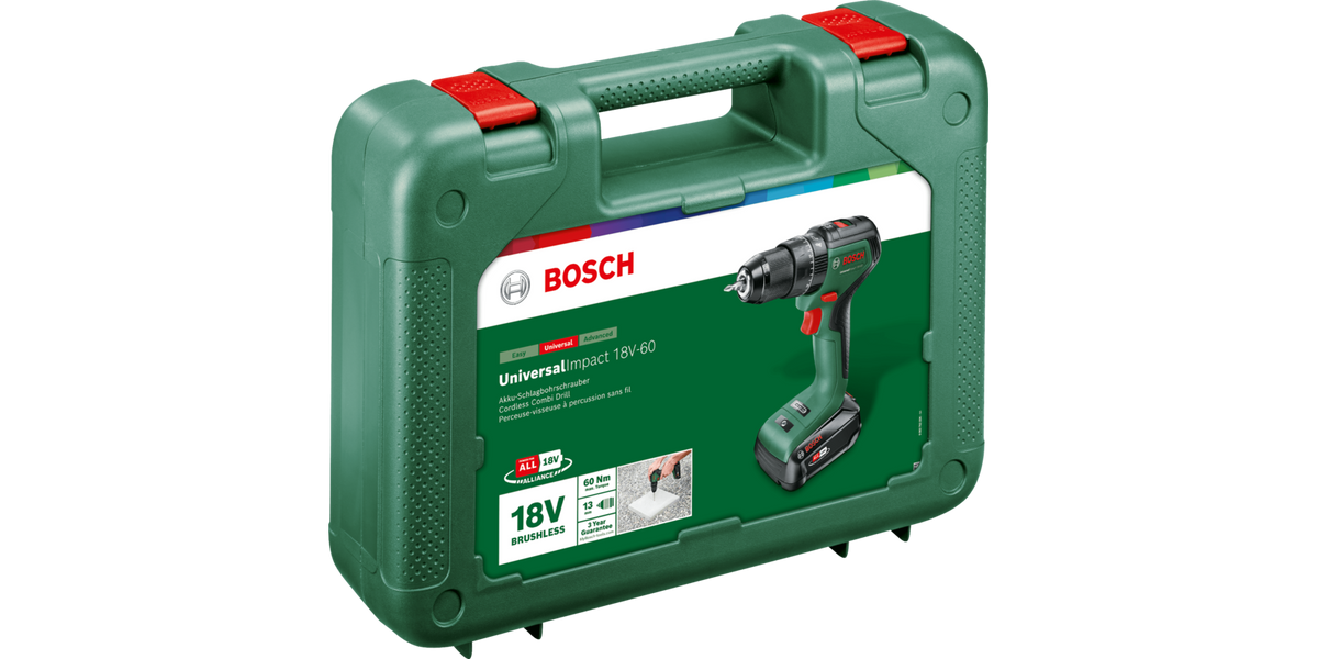 Bosch UniversalImpact 18V-60 Slagborrmaskin 60 Nm med batteri, laddare och väska – 06039D7101 – produktbild 4